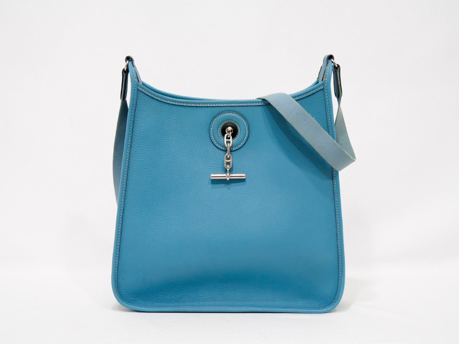 HERMES Vespa Blue Shoulder Bag