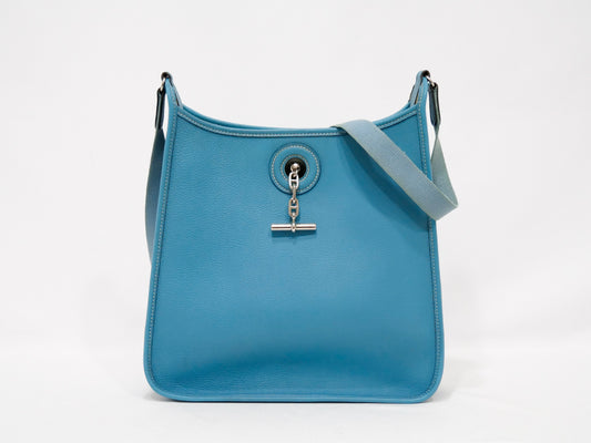 HERMES Vespa Blue Shoulder Bag