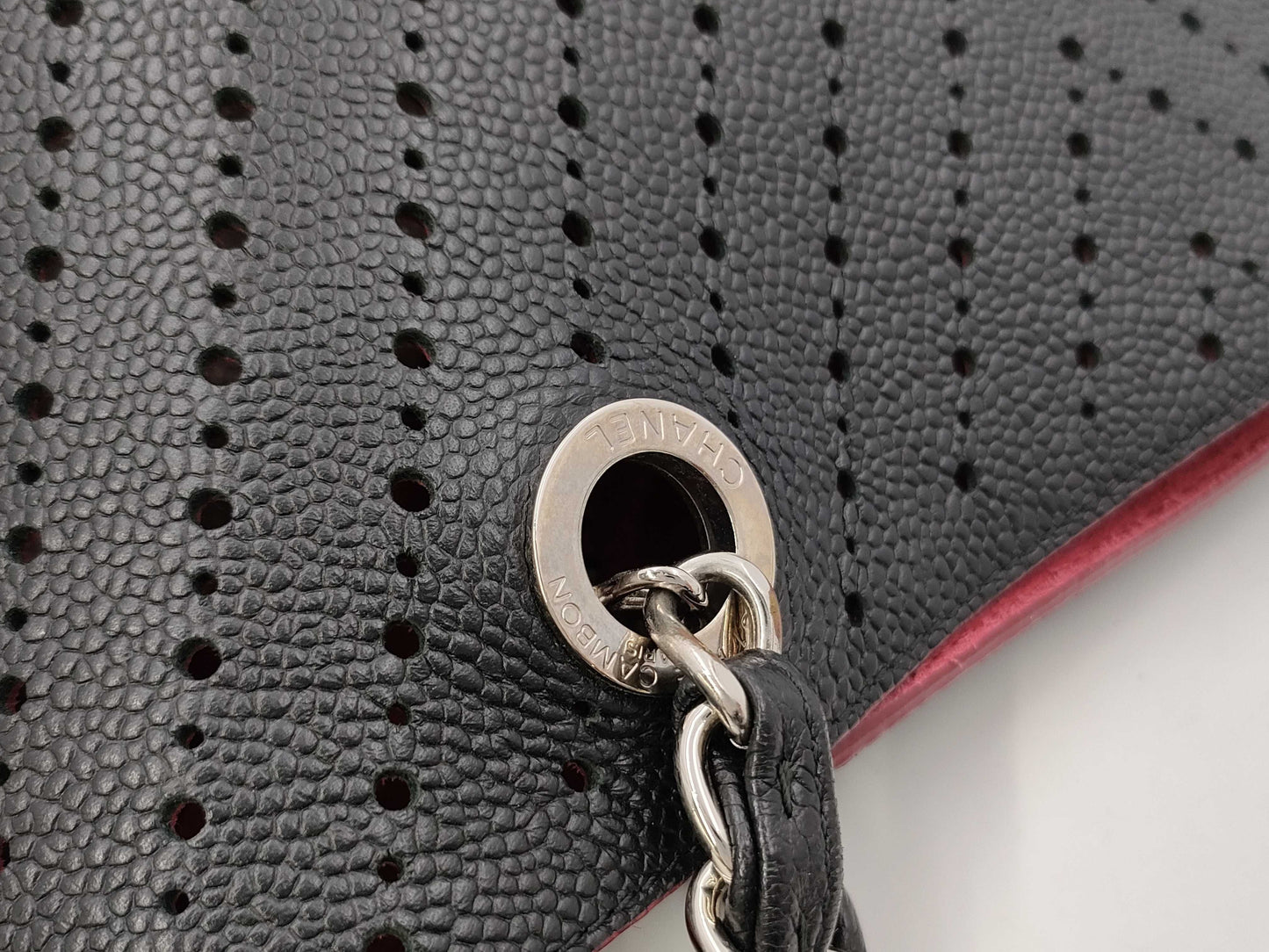 CHANEL Punching Chain Tote 22303300 Tote Bag