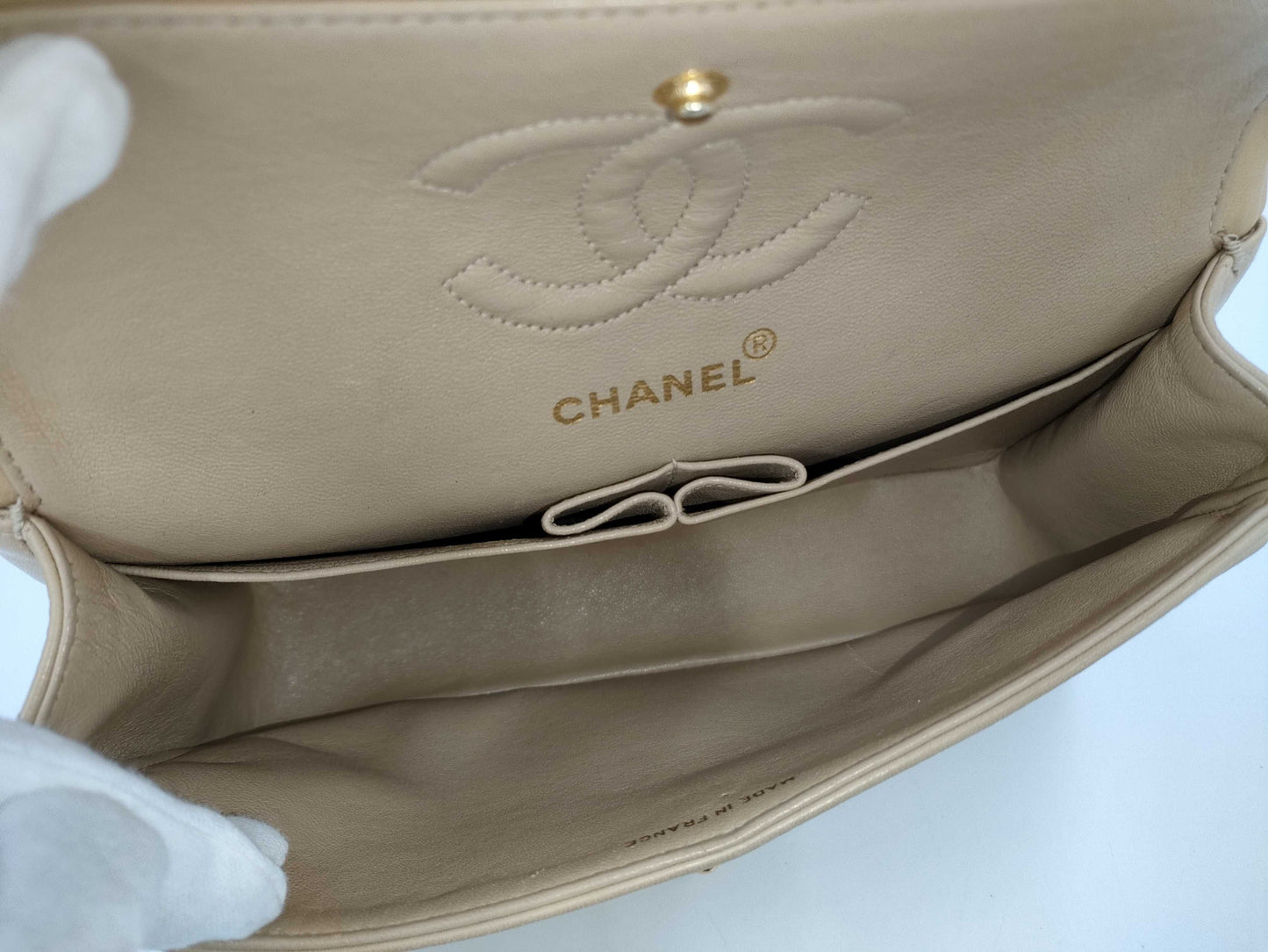 CHANEL Matelasse 23 Double Double Beige Shoulder Bag 2412146