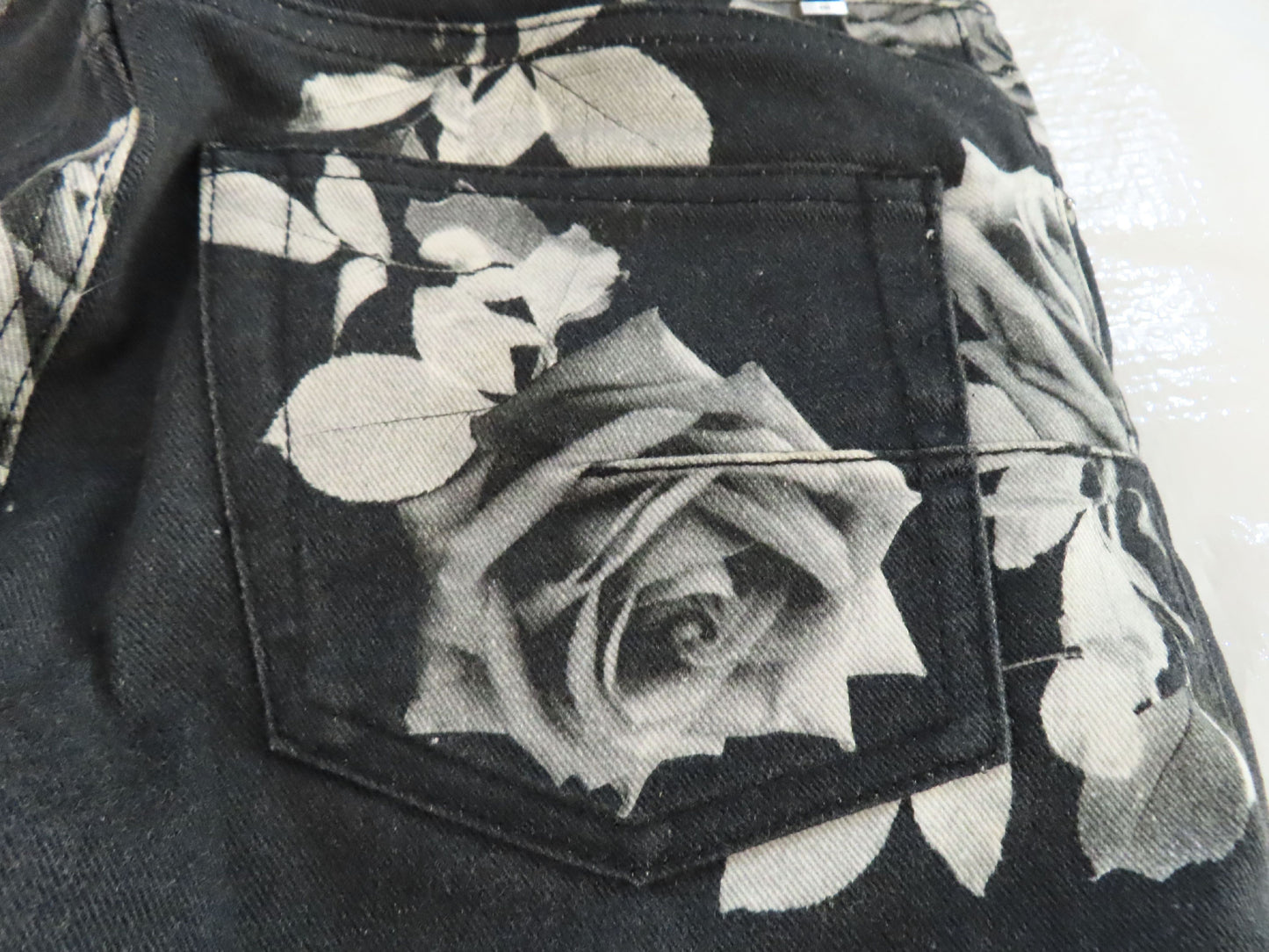 Dior Dior Homme Rose Print Denim Pants 16AW Pants