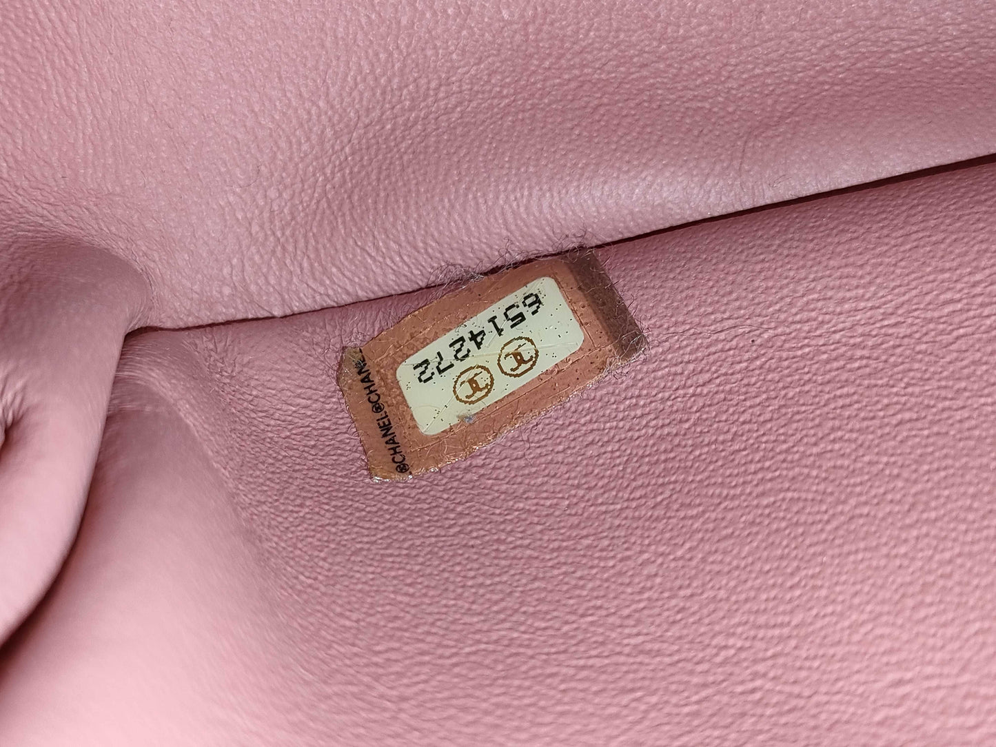 CHANEL Coco Mark Matelasse Enamel Shoulder Bag with Chain, Sticker, Warranty Card, Dust Bag