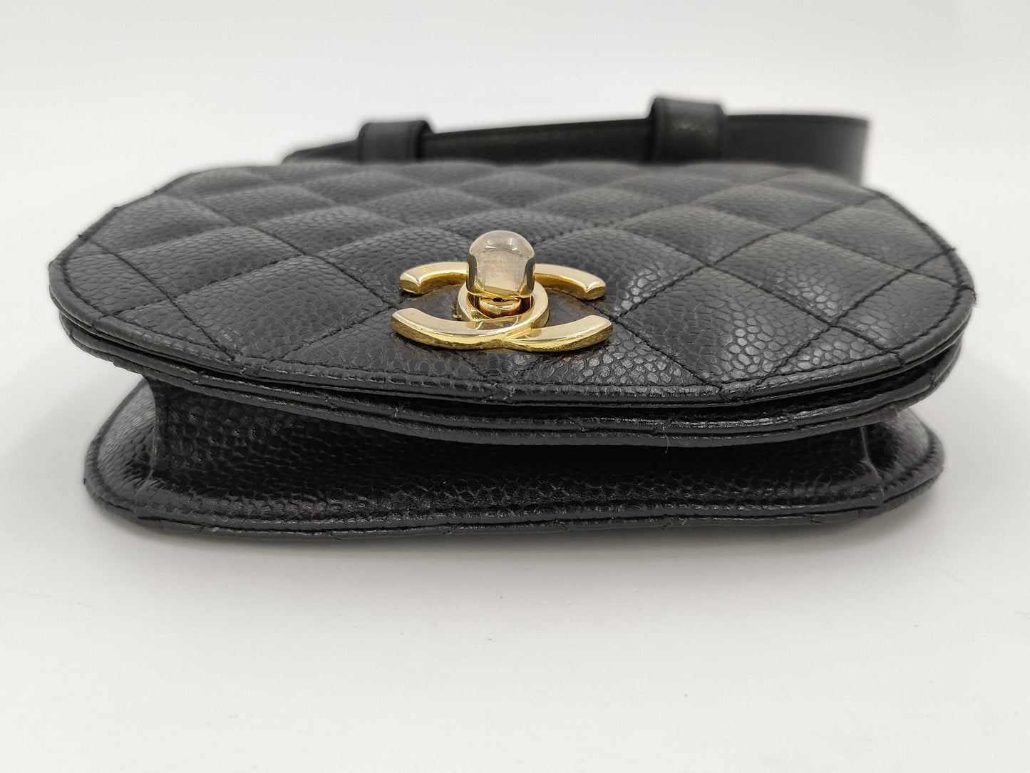 CHANEL Coco Mark Matelasse Waist Bag Seal Guarantee Waist Bag
