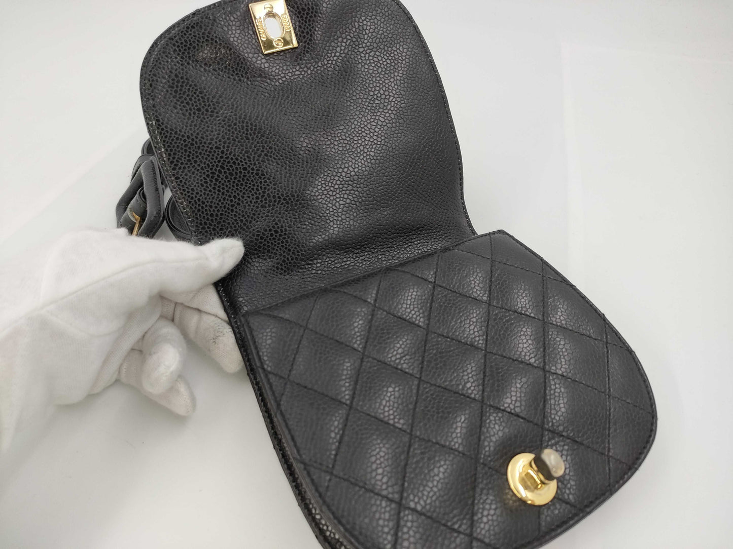 CHANEL Coco Mark Matelasse Waist Bag Seal Guarantee Waist Bag
