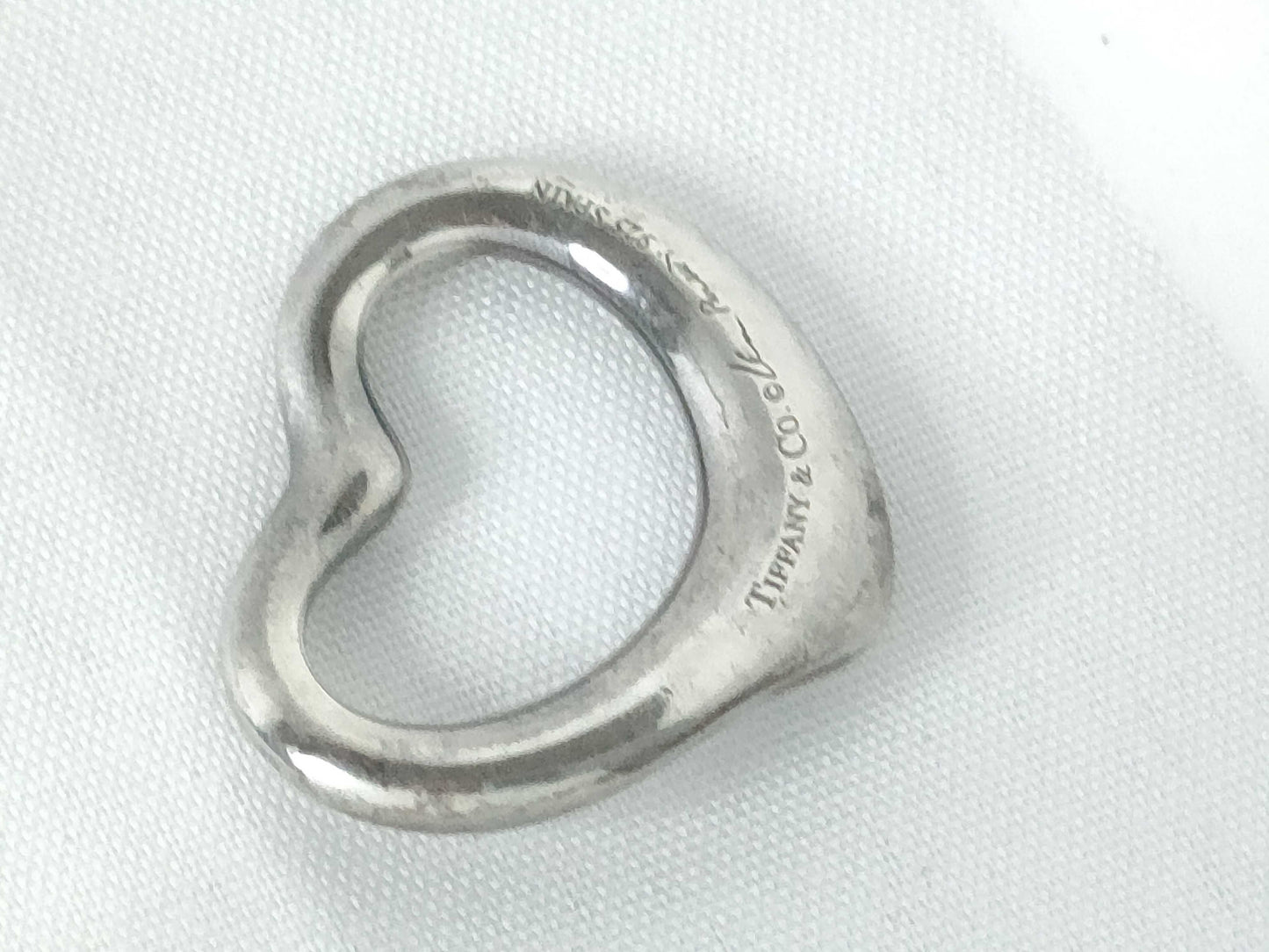 Tiffany & Co. Tiffany Open Heart Necklace Top with Box and Dust Bag
