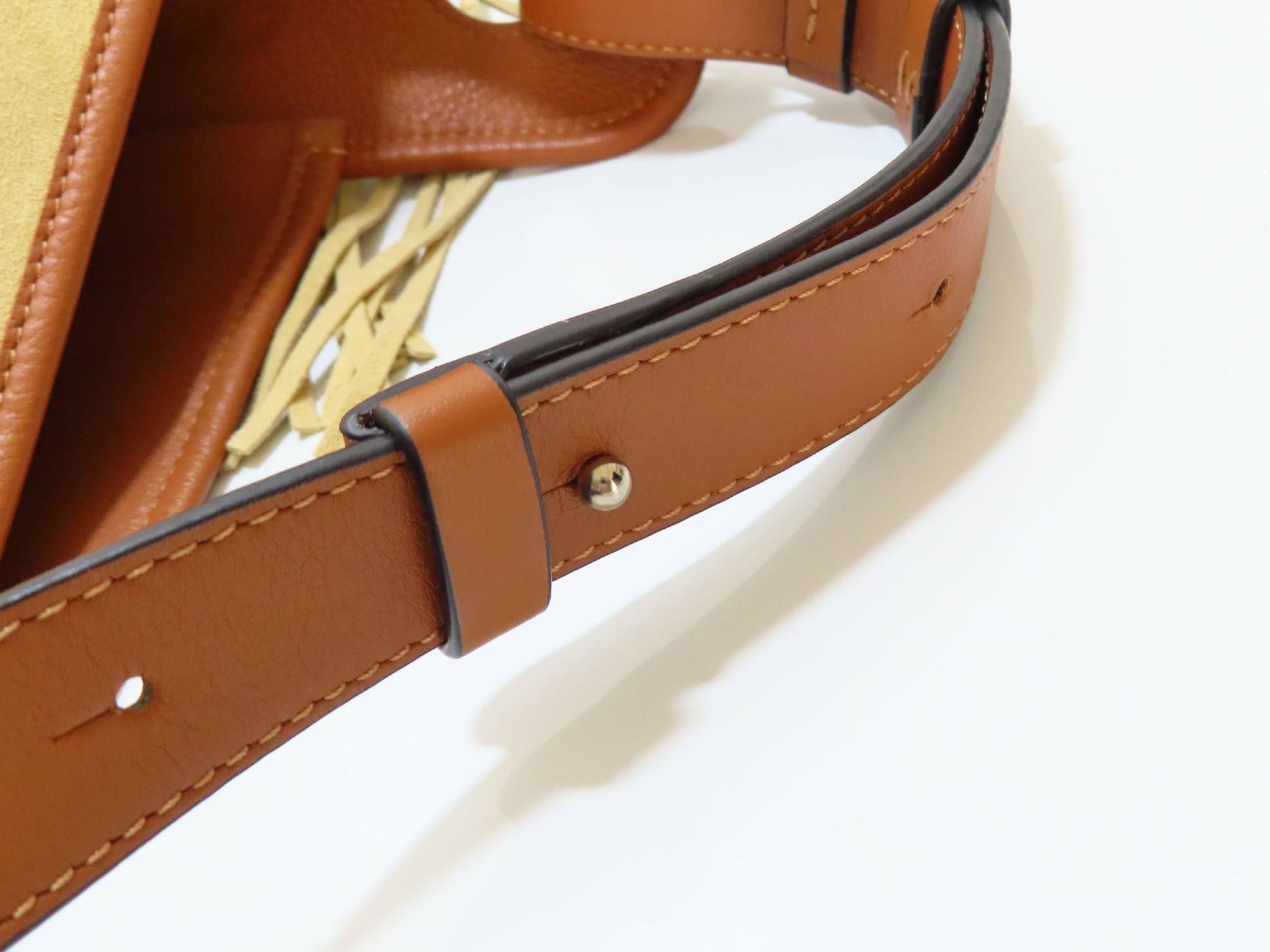 LOEWE Suede Fringe Shoulder Bag