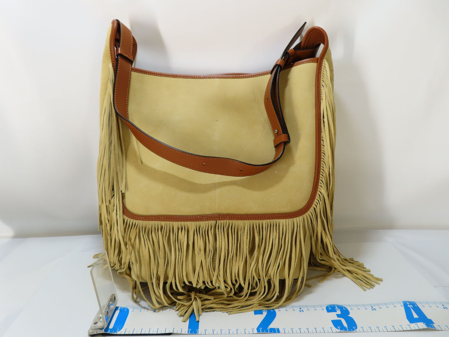 LOEWE Suede Fringe Shoulder Bag