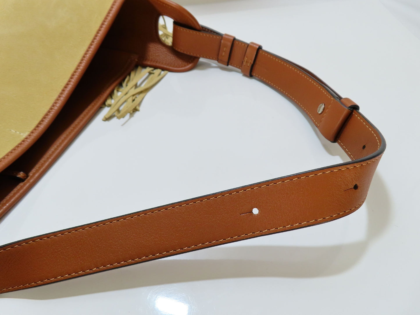 LOEWE Suede Fringe Shoulder Bag