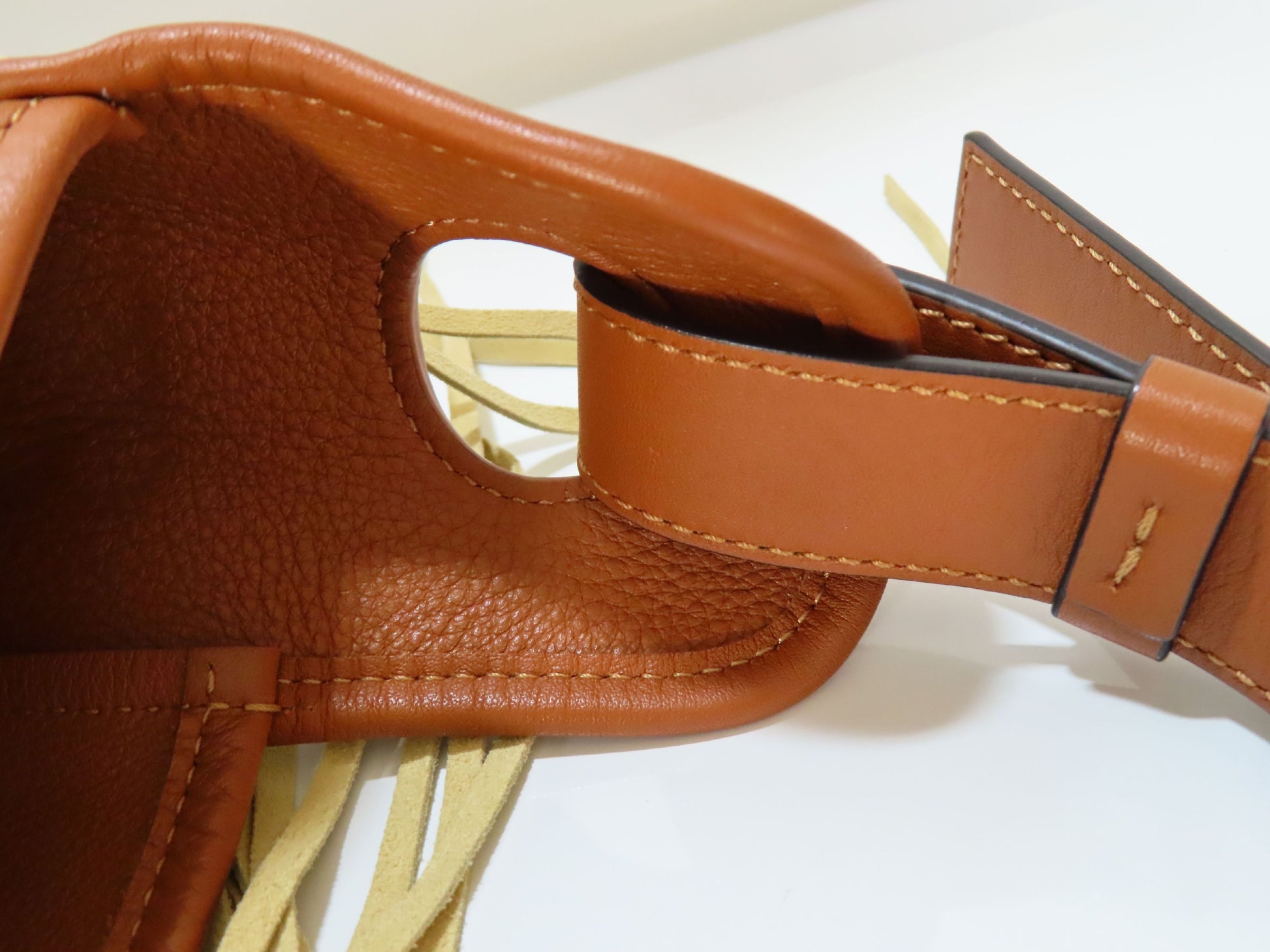 LOEWE Suede Fringe Shoulder Bag