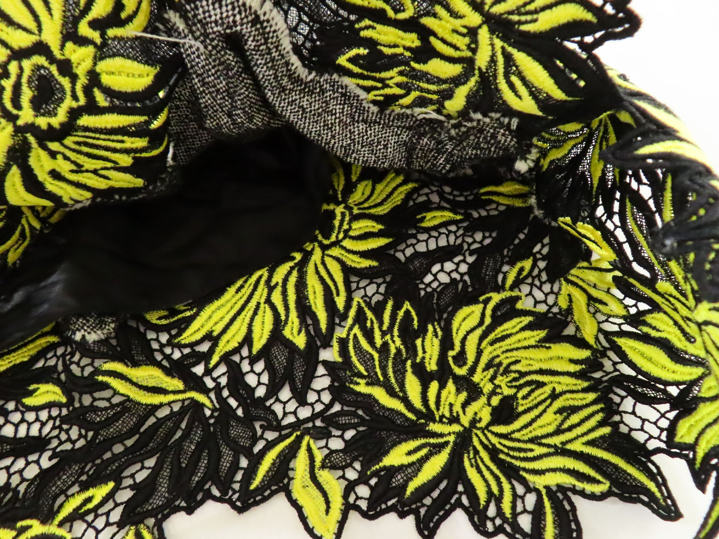LOUIS VUITTON Nylon Patchwork Embroidered Floral Skirt