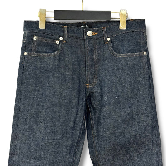 A.P.C. PETIT STANDARD Rigid Denim, 28-inch, Made in Vietnam, Kaihara Selvedge, Red Selvedge, Waist 80cm x Rise 19.5cm x Inseam 85cm x Leg Opening 18cm