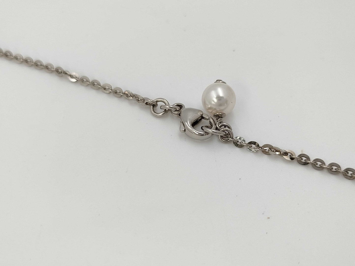 CHANEL Coco Mark Rhinestone Pearl Long C20B Necklace