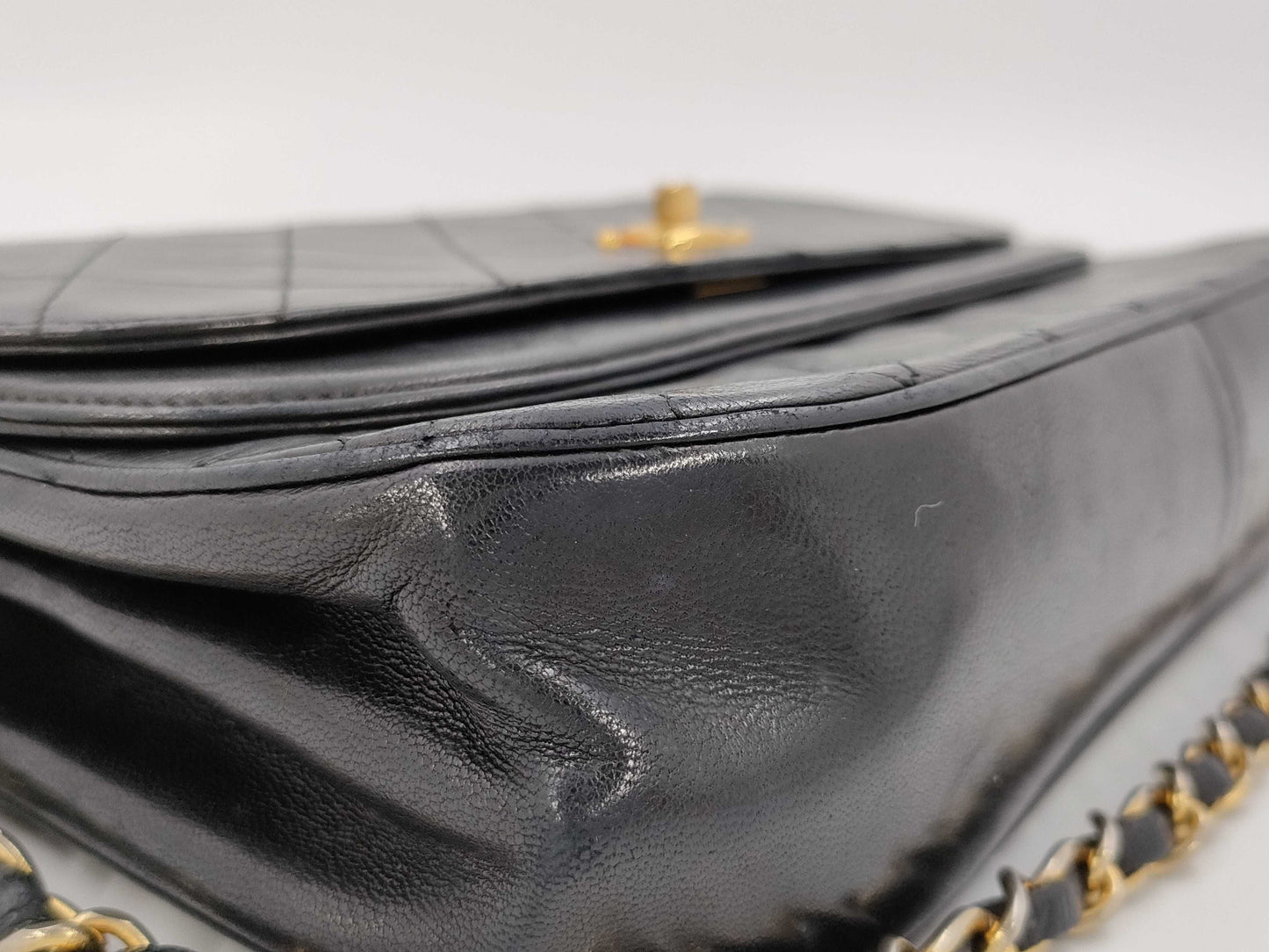 CHANEL Matelasse Lambskin Double Flap Chain Shoulder Bag