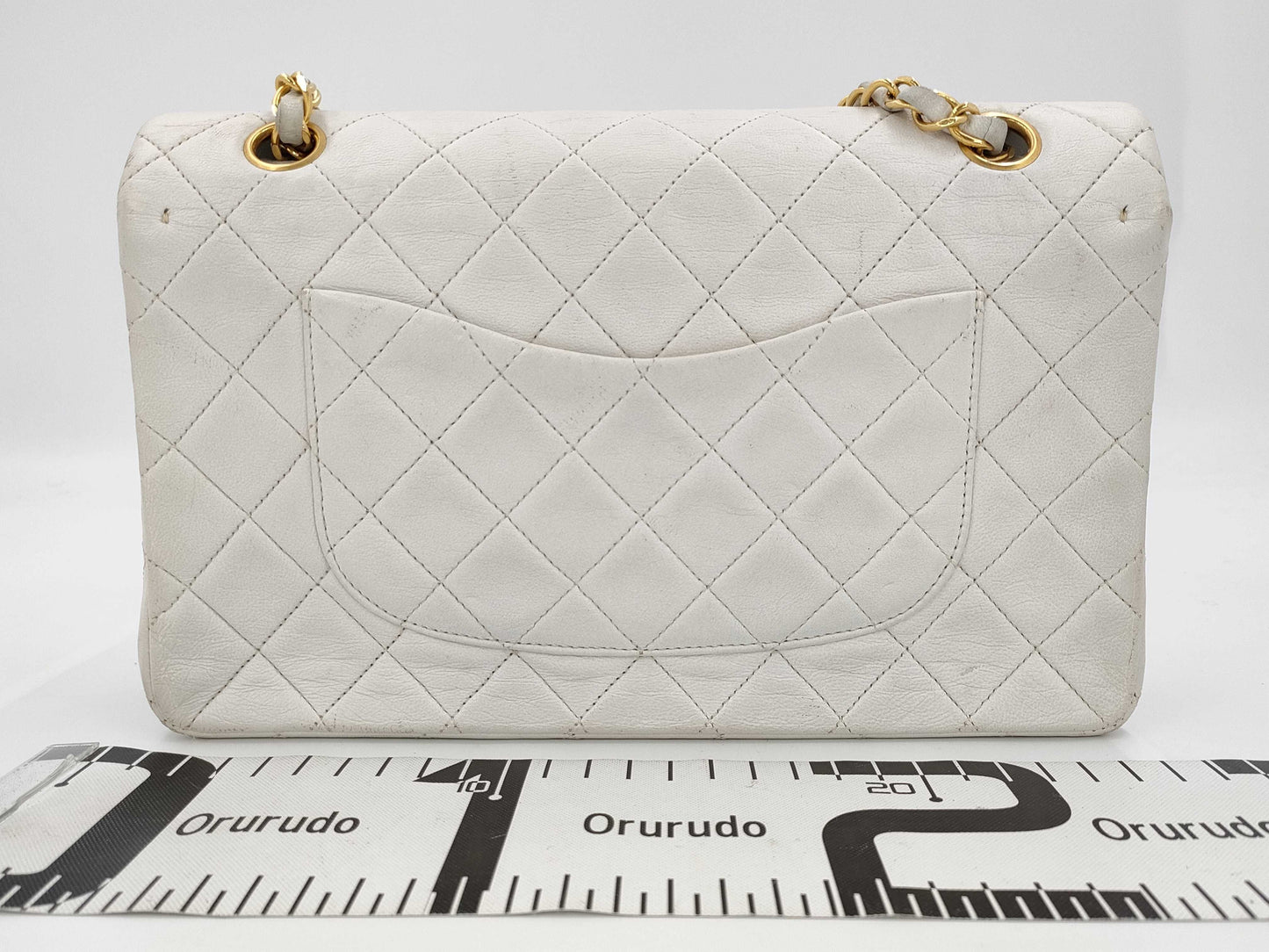 CHANEL Matelasse 25 W Double Flap Chain Shoulder Bag 2081816 with Seal and Card