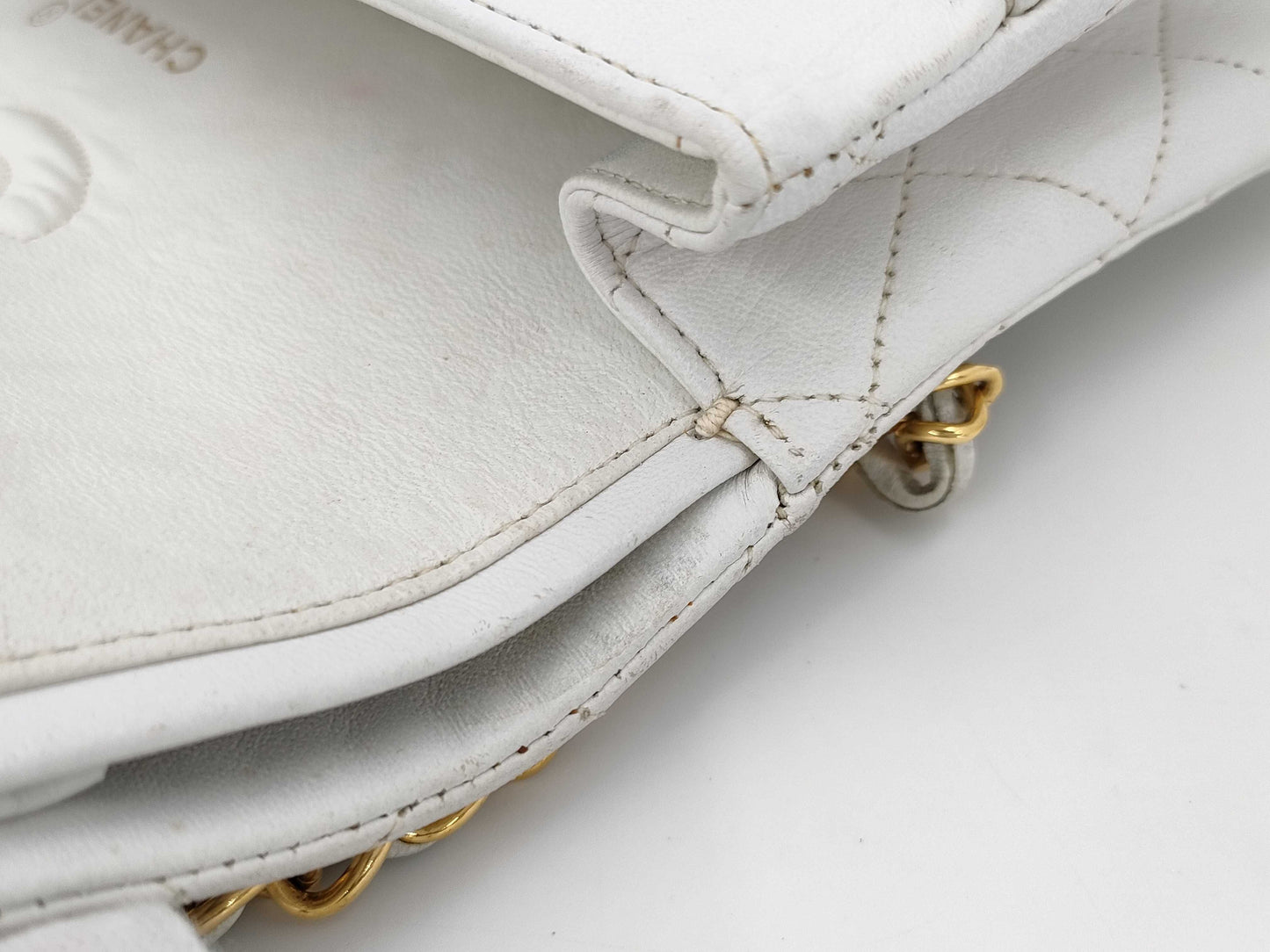 CHANEL Matelasse 25 W Double Flap Chain Shoulder Bag 2081816 with Seal and Card