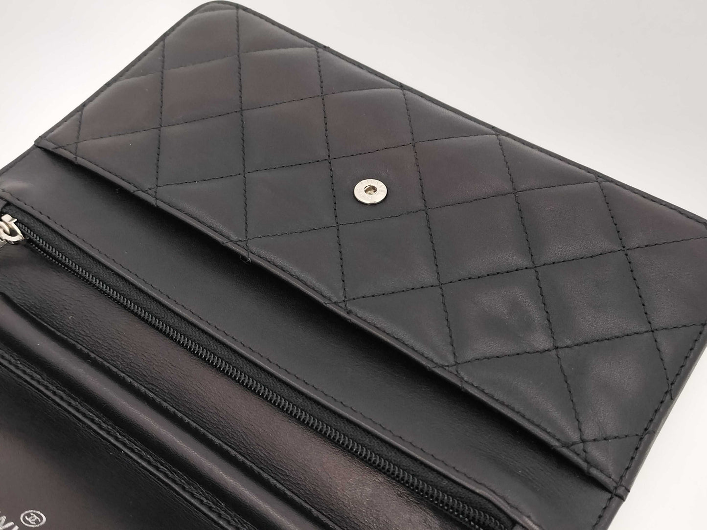 CHANEL Cambon Lamb Matelasse Chain Wallet, 15th Series, with Seal, Shoulder Bag