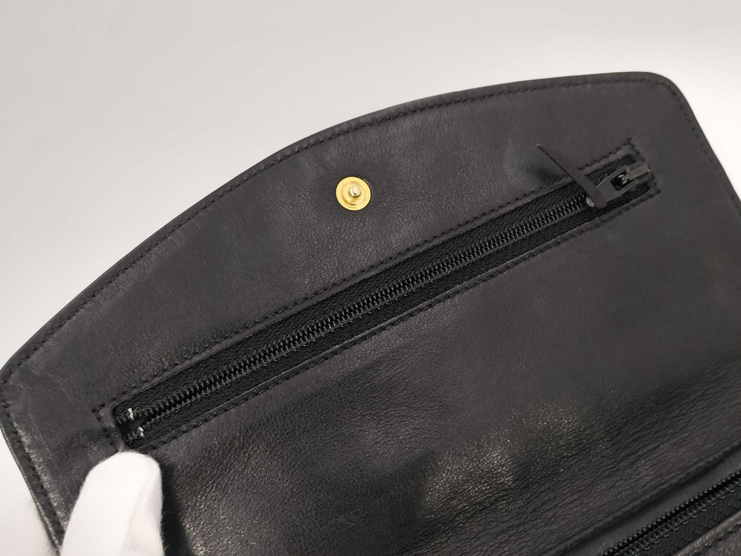 CHANEL Caviar Skin Coco Mark Chain Wallet Black G Hardware 4th Series with Sticker Card Included Shoulder Bag