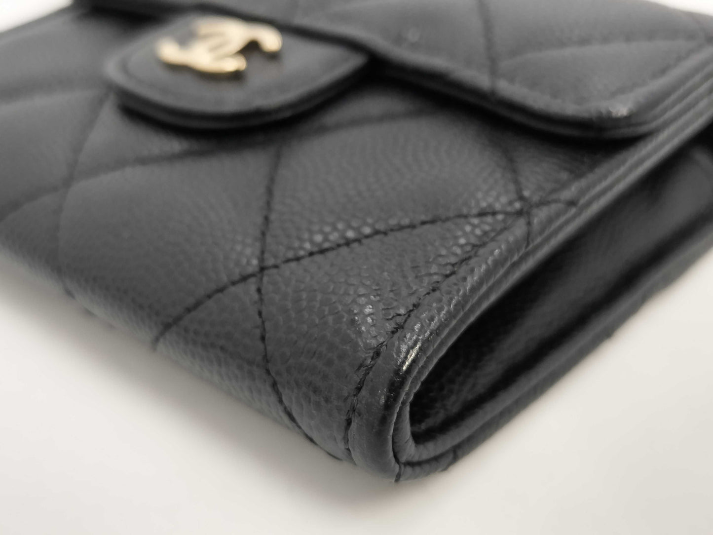 CHANEL CHANEL Matelasse Caviar Leather Chain Wallet, No. 28, with bag and sticker, Shoulder Bag