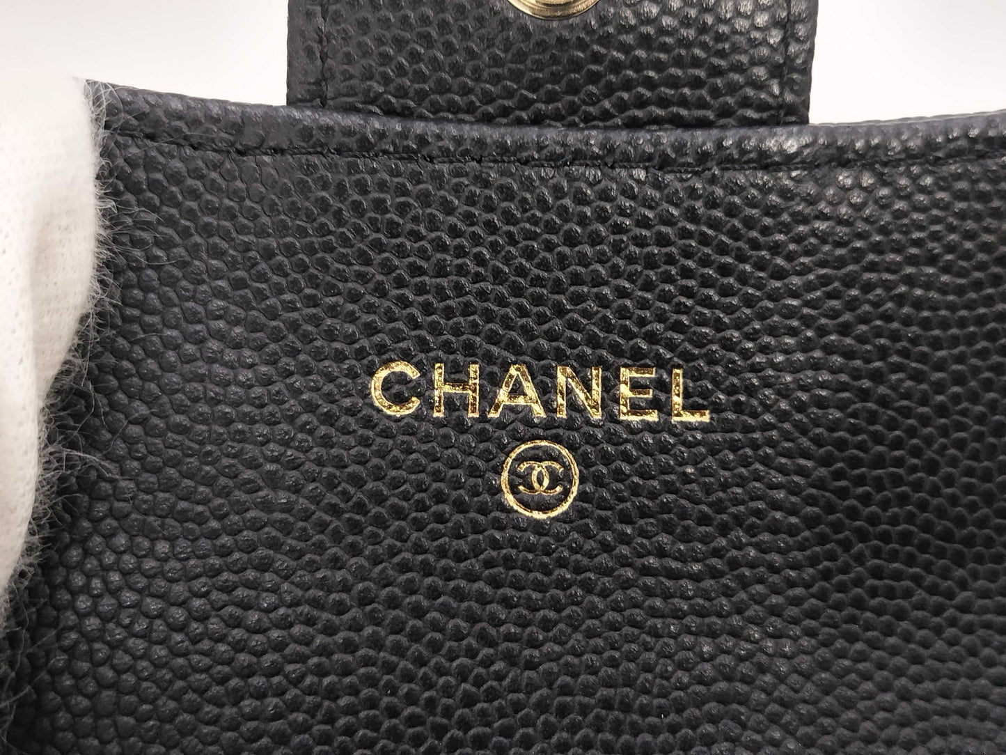 CHANEL CHANEL Matelasse Caviar Leather Chain Wallet, No. 28, with bag and sticker, Shoulder Bag