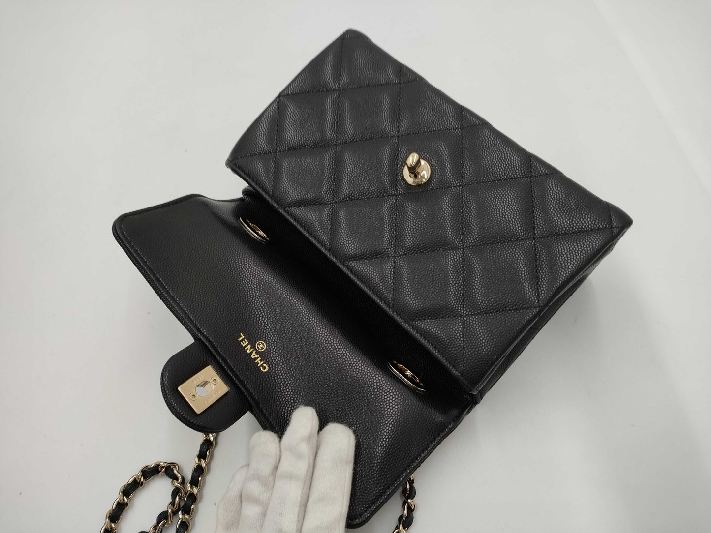 CHANEL CHANEL Top Handle/Matelasse AP4568 Grained Calfskin Shoulder Bag