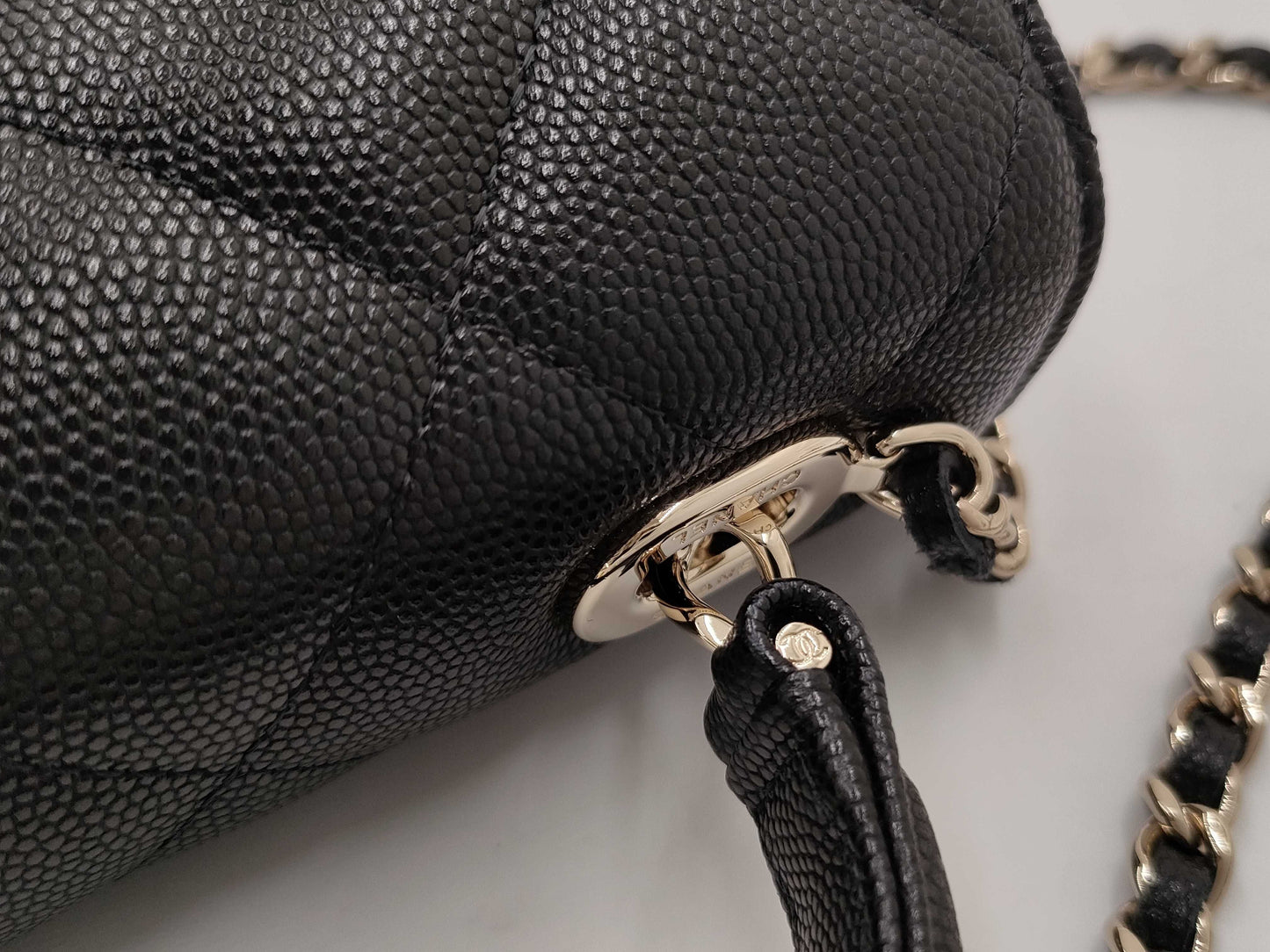 CHANEL CHANEL Top Handle/Matelasse AP4568 Grained Calfskin Shoulder Bag