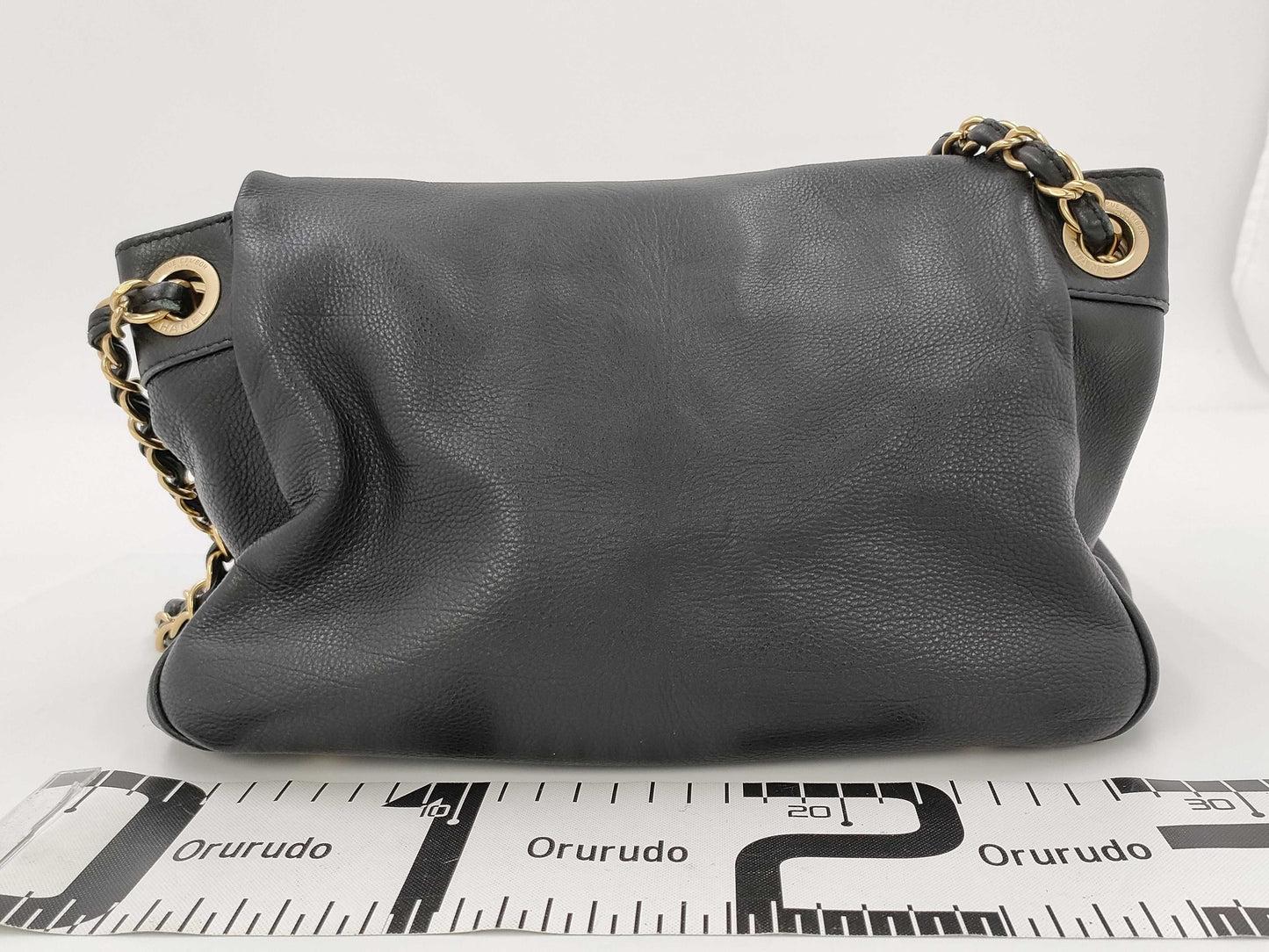 CHANEL CHANEL Chain Shoulder Bag with Vintage Gold Hardware and Studs, Lambskin