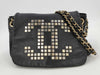 CHANEL CHANEL Chain Shoulder Bag with Vintage Gold Hardware and Studs, Lambskin