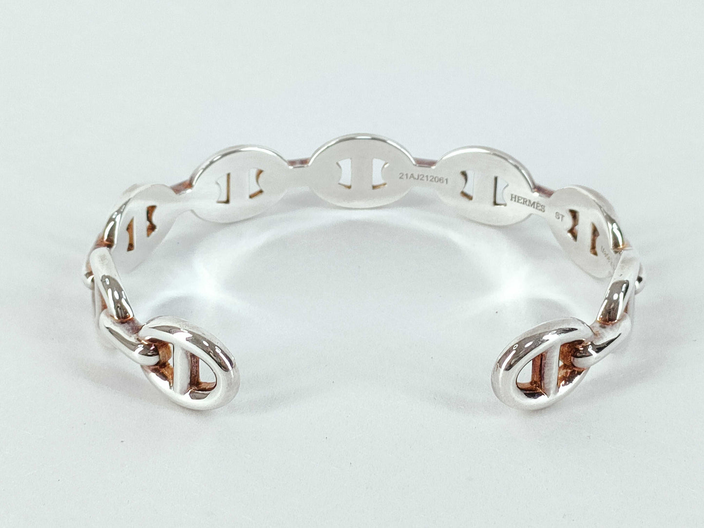 HERMES HERMES Chaine d'Ancre Anchaîne Silver Bracelet/Bangle