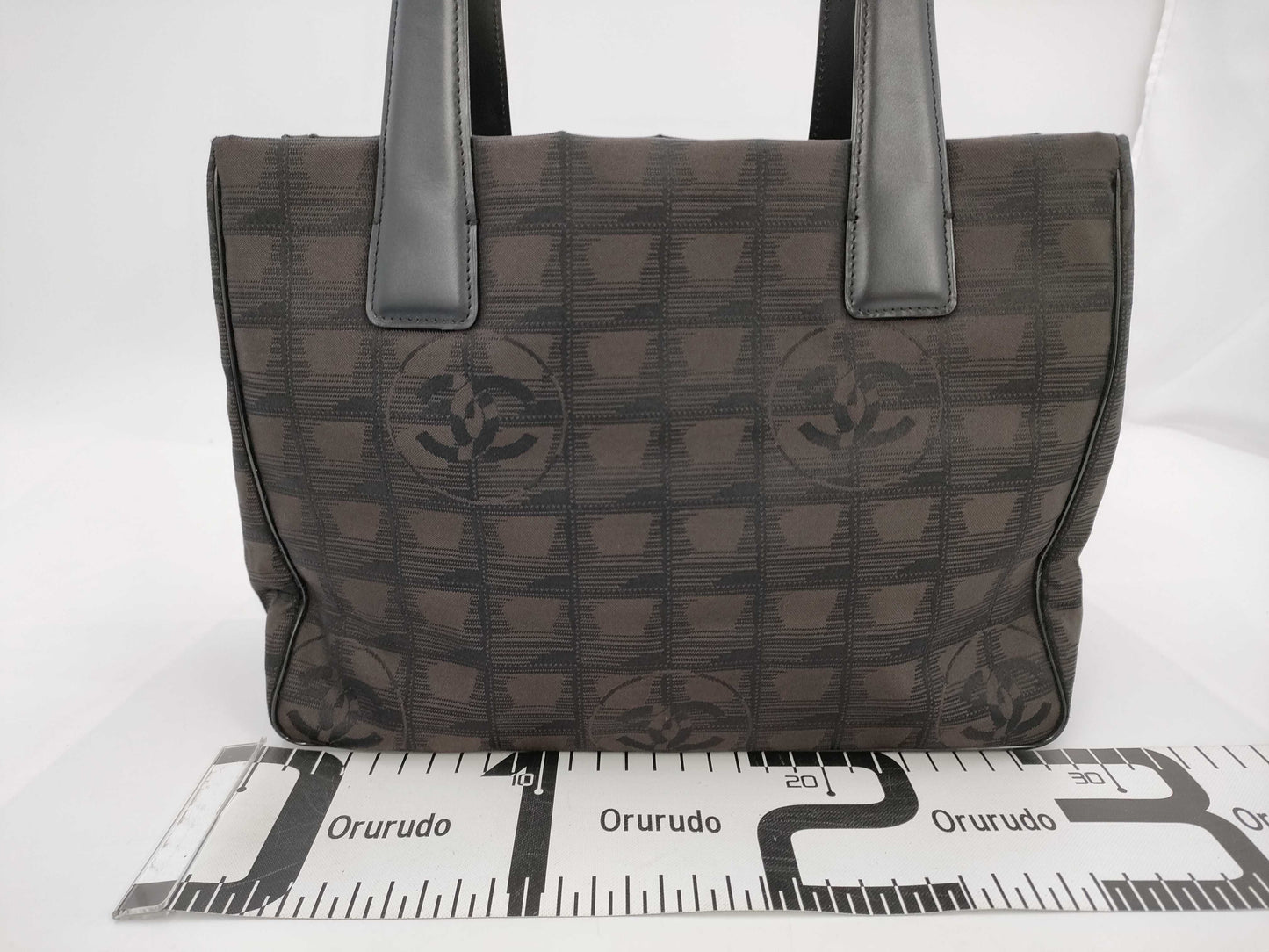 CHANEL New Travel Line Tote Bag MM Coco Mark Black 10 Series Tote Bag