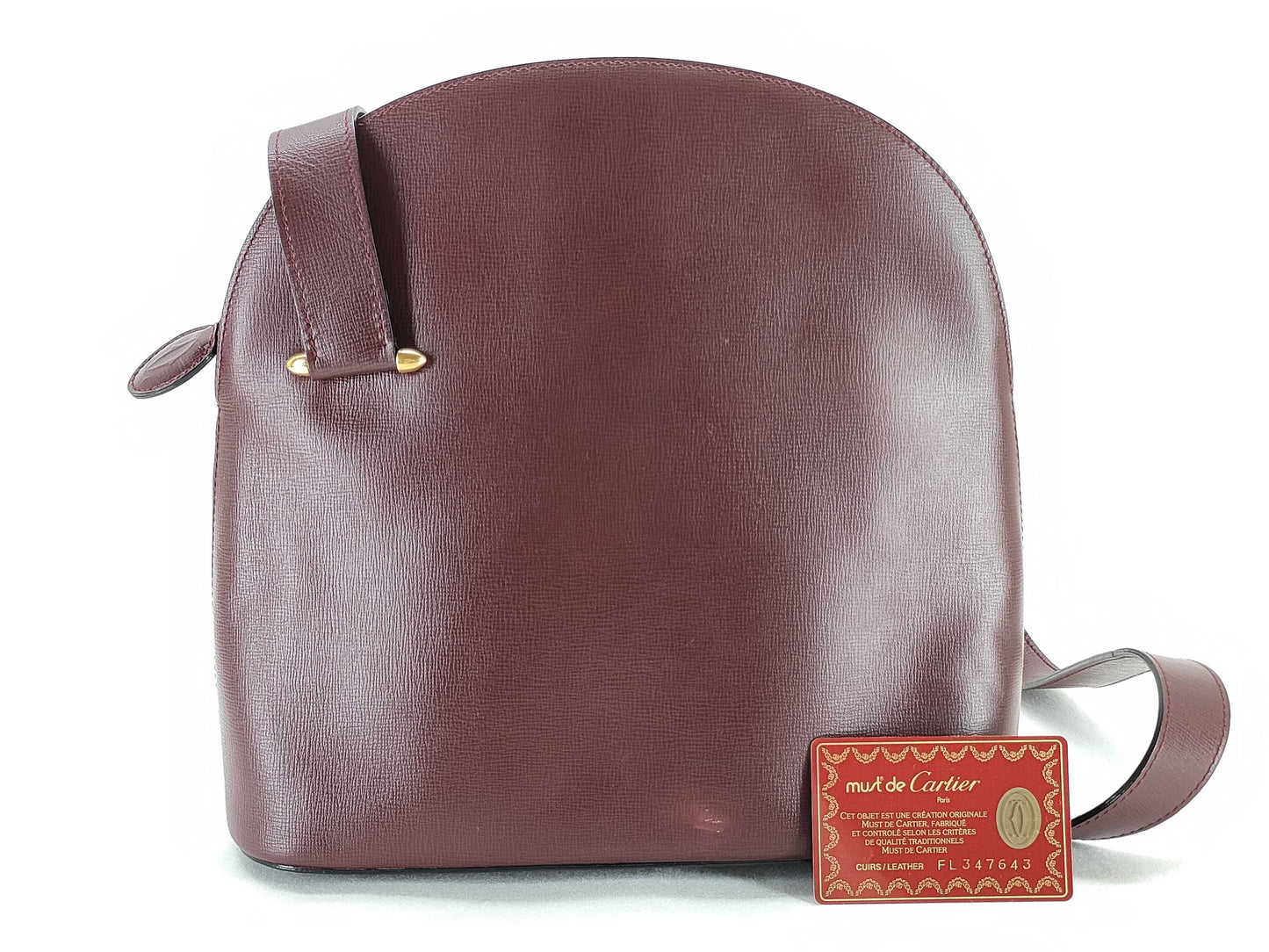 Cartier Must Line Shoulder Bag Leather Bordeaux Shoulder Bag
