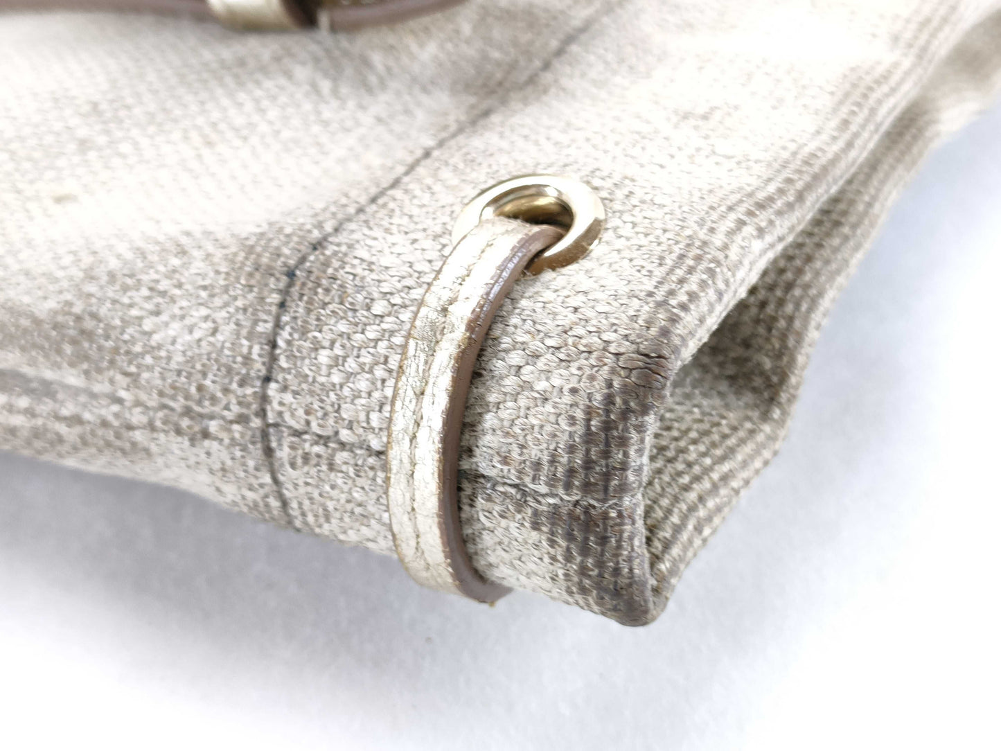 Yves Saint Laurent Kahala Tote Bag Canvas Ivory Tote Bag