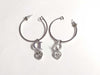 Dior Logo Crystal Silver Earrings