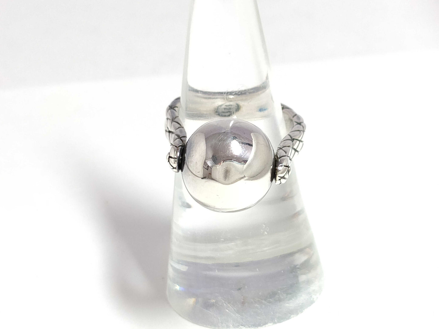 BOTTEGA VENETA Intrecciato Ring, Ball 925 Ring