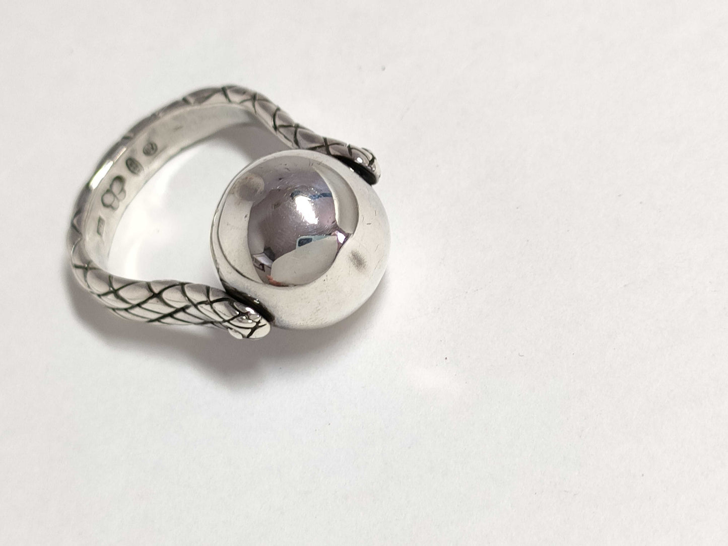 BOTTEGA VENETA Intrecciato Ring, Ball 925 Ring