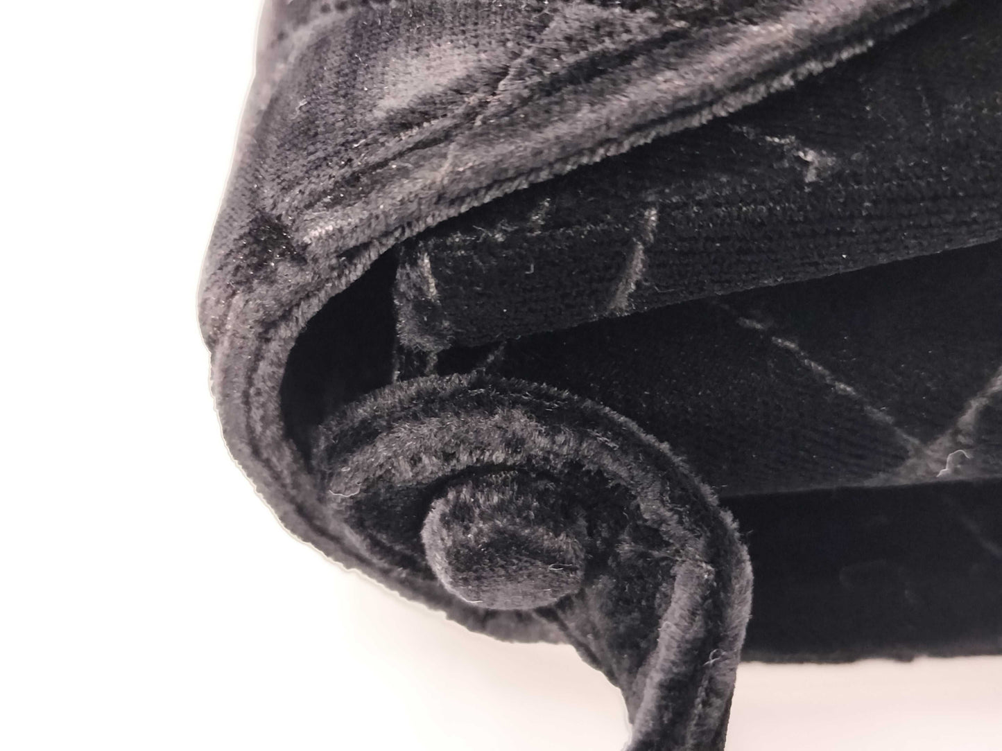 CHANEL Matelasse Velour Black with Silver Hardware, No. 4 Handbag