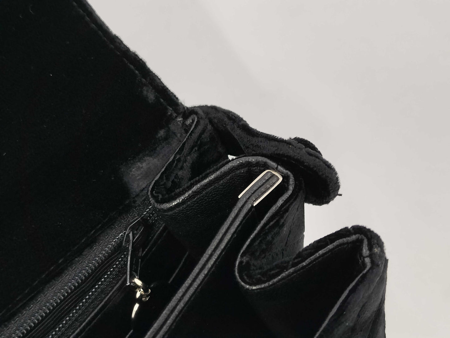 CHANEL Matelasse Velour Black with Silver Hardware, No. 4 Handbag