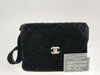 CHANEL Matelasse Velour Black with Silver Hardware, No. 4 Handbag