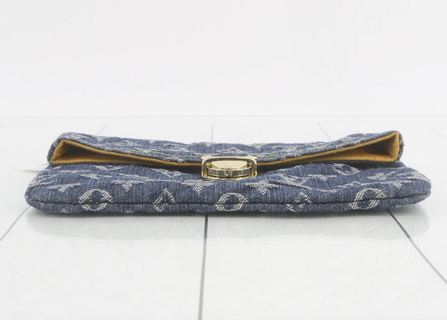 LOUIS VUITTON Monogram Denim Pochette Plat M95007 TH0057 Clutch Bag
