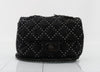 CHANEL Matelasse Stud Chain Shoulder Bag, Black, 19th Series