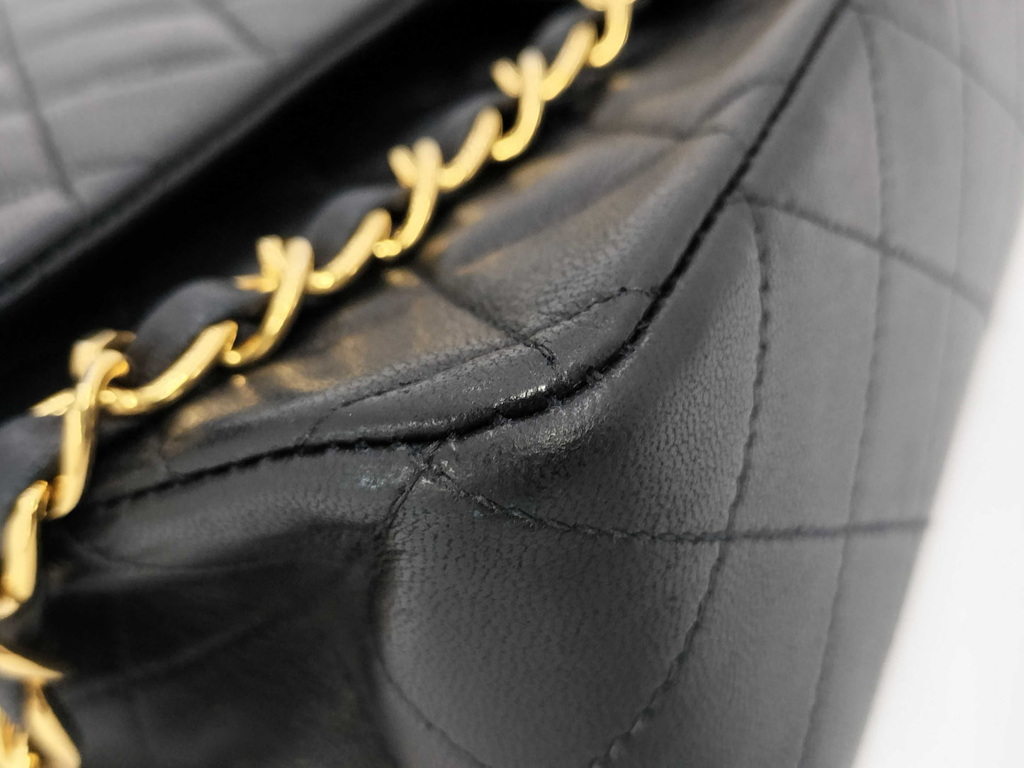 CHANEL Matelasse 25 Coco Mark Double Flap Chain Shoulder Bag with Sticker and Card