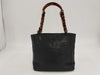CHANEL Caviar Skin Coco Mark Tortoiseshell Chain Tote Bag with Sticker and Card