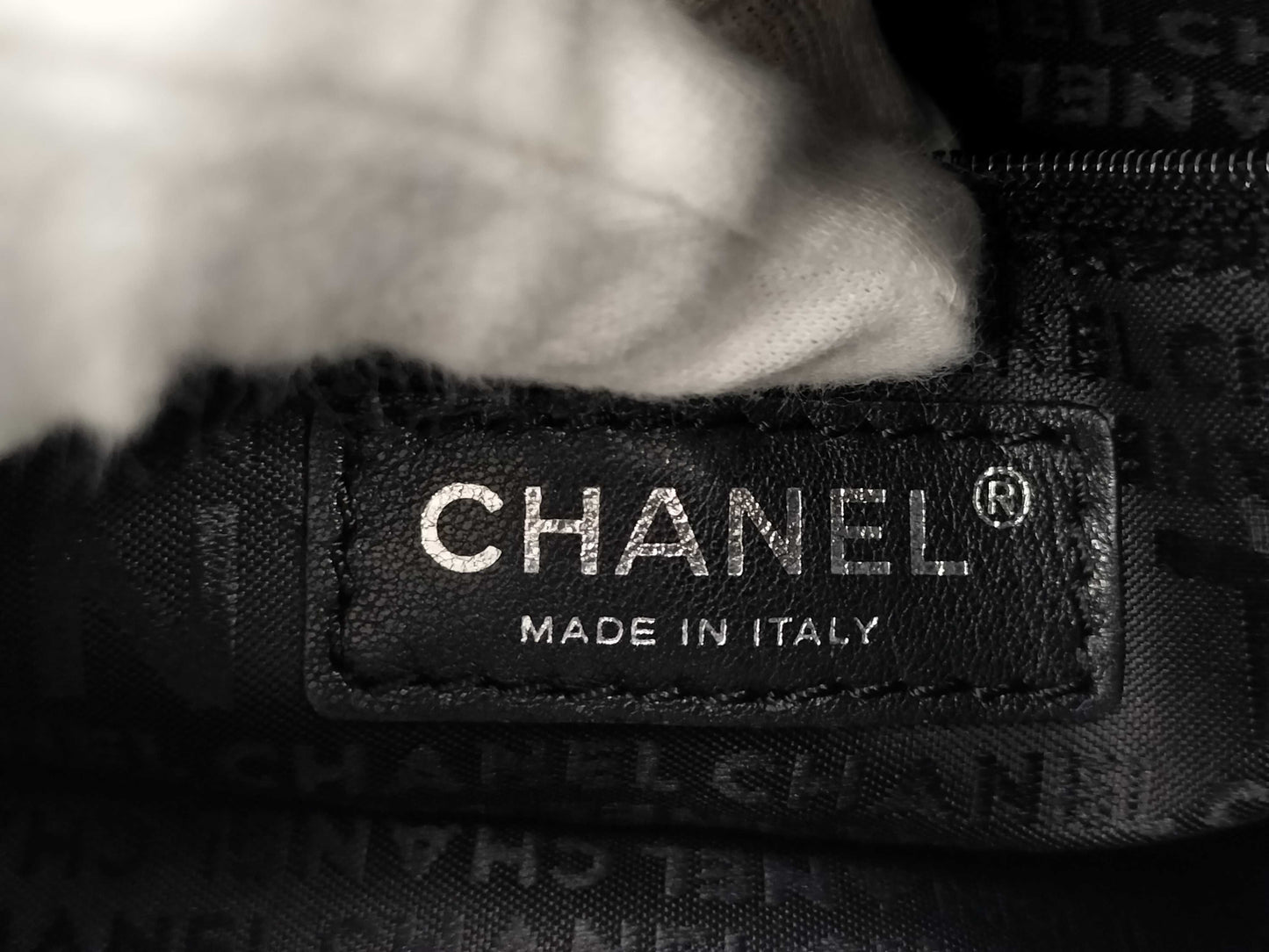 CHANEL Matelasse CHANEL Logo Shoulder Bag Black with G Card and Seal
