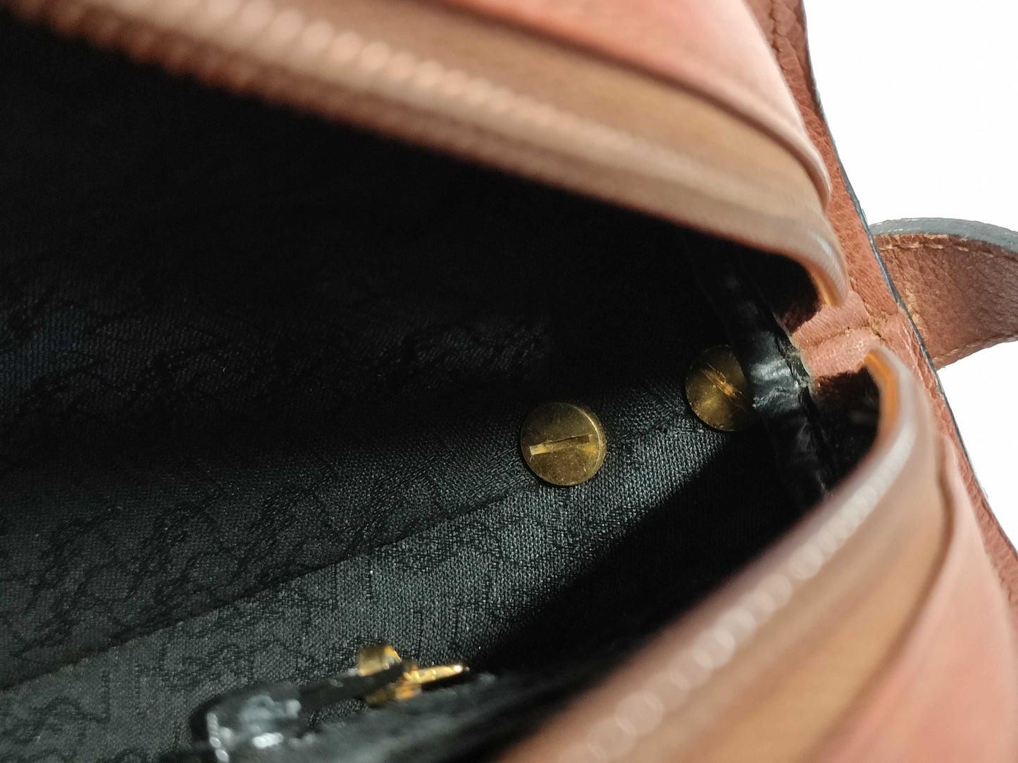 Yves Saint Laurent Studded Vintage Brown Shoulder Bag