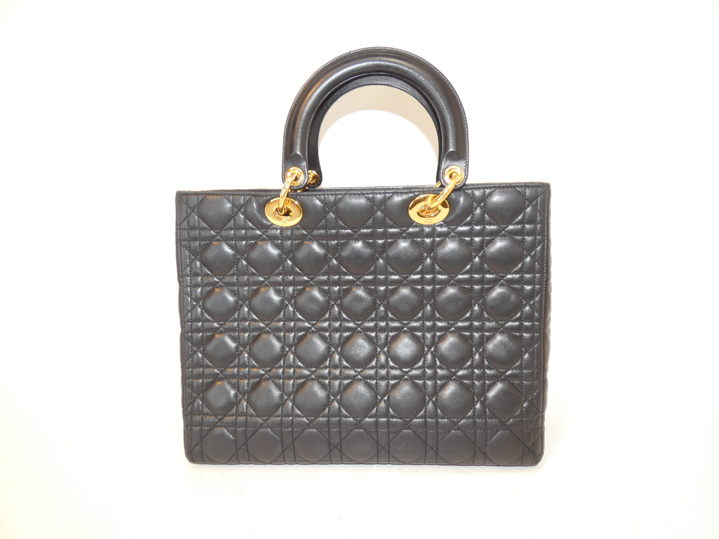Dior Lady Dior Leather Black Handbag
