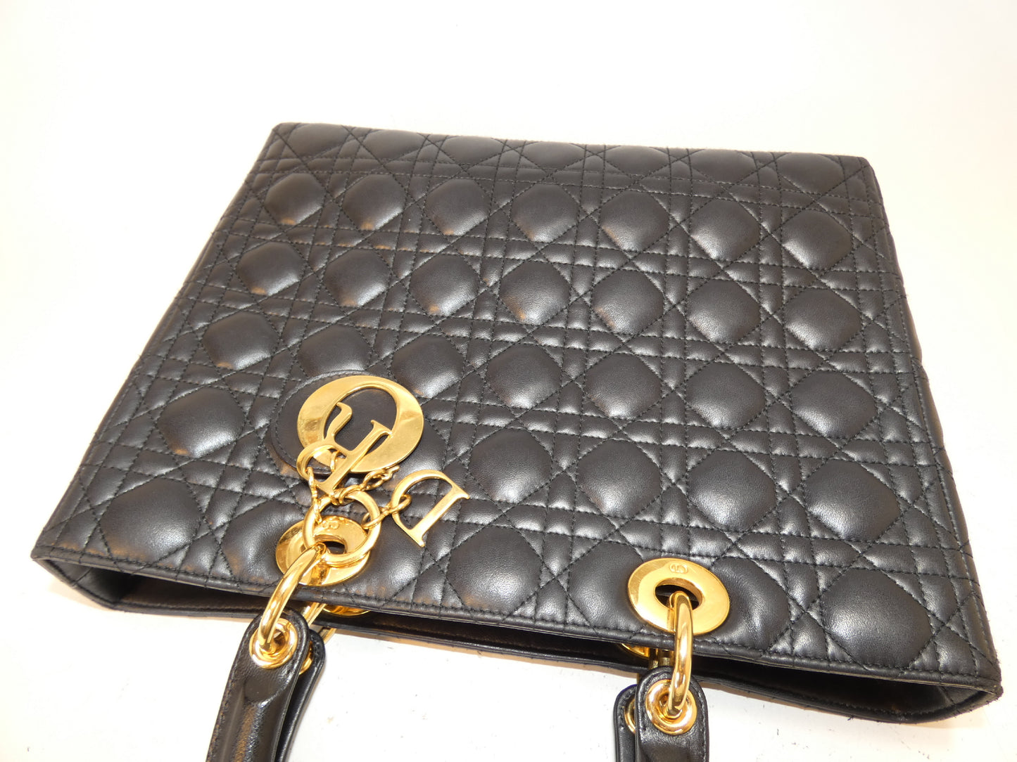 Dior Lady Dior Leather Black Handbag