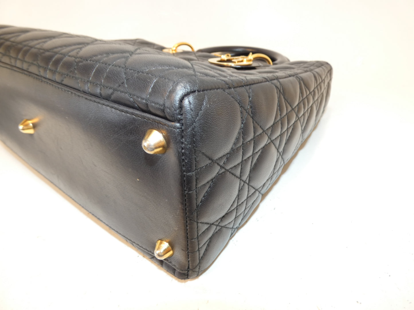 Dior Lady Dior Leather Black Handbag