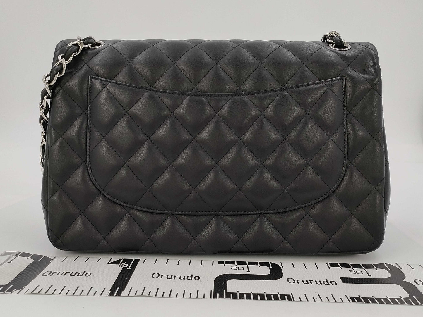 CHANEL CHANEL Matelasse Classic Large Lambskin Shoulder Bag with Silver Hardware A58600