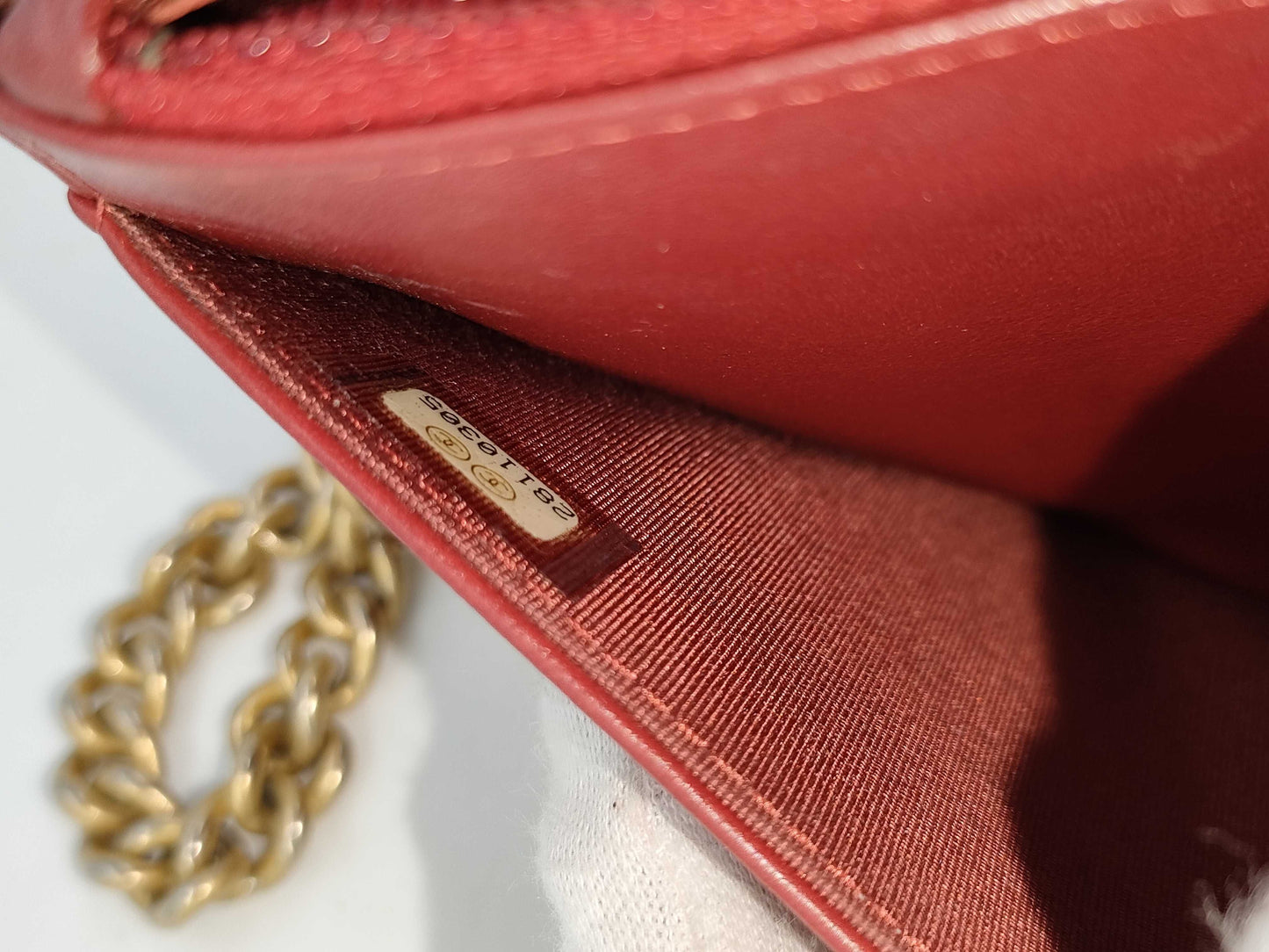 CHANEL Caviar Skin Boy Chanel Matelasse Chain Shoulder Wallet No. 28 Shoulder Bag