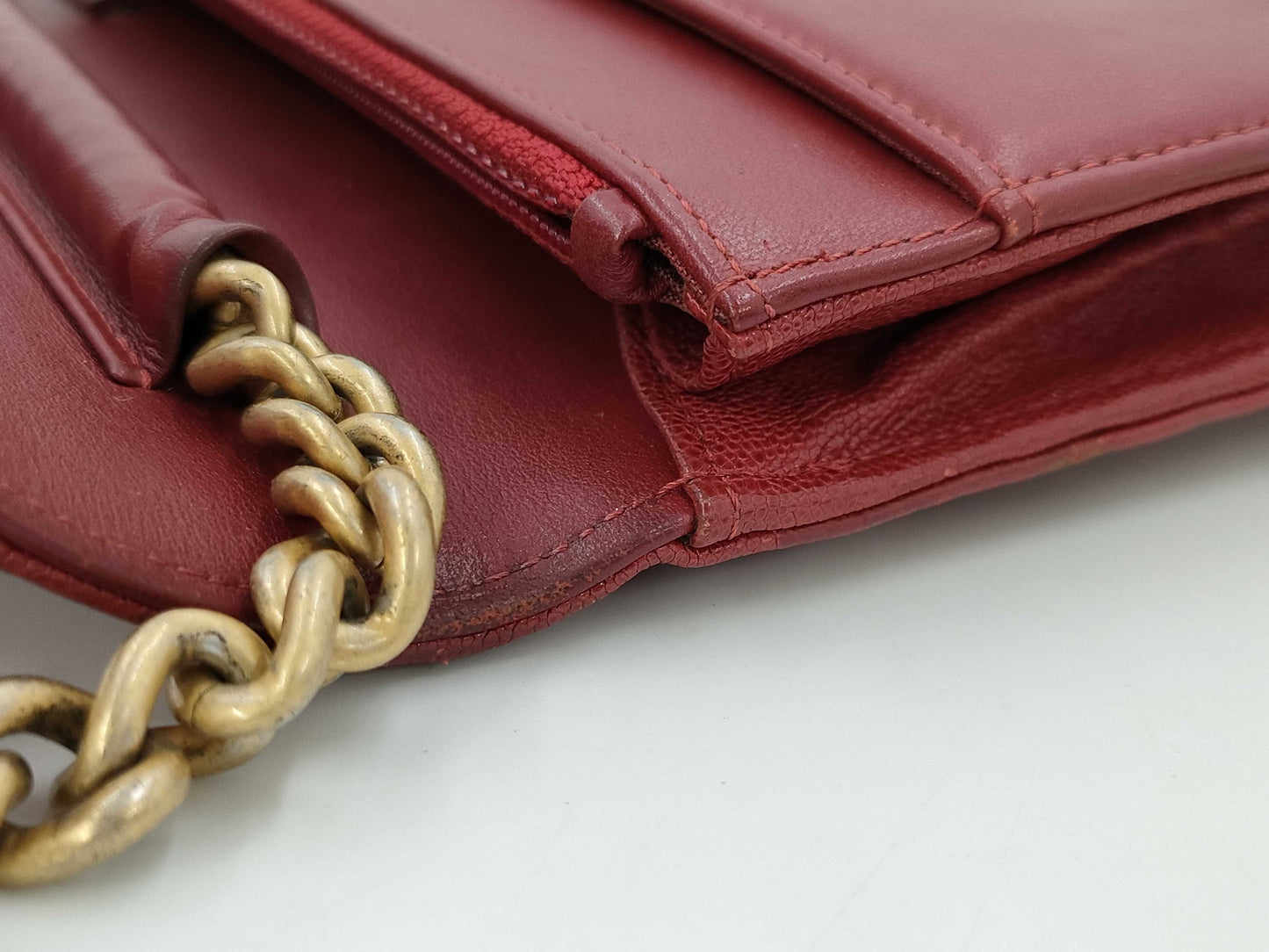 CHANEL Caviar Skin Boy Chanel Matelasse Chain Shoulder Wallet No. 28 Shoulder Bag