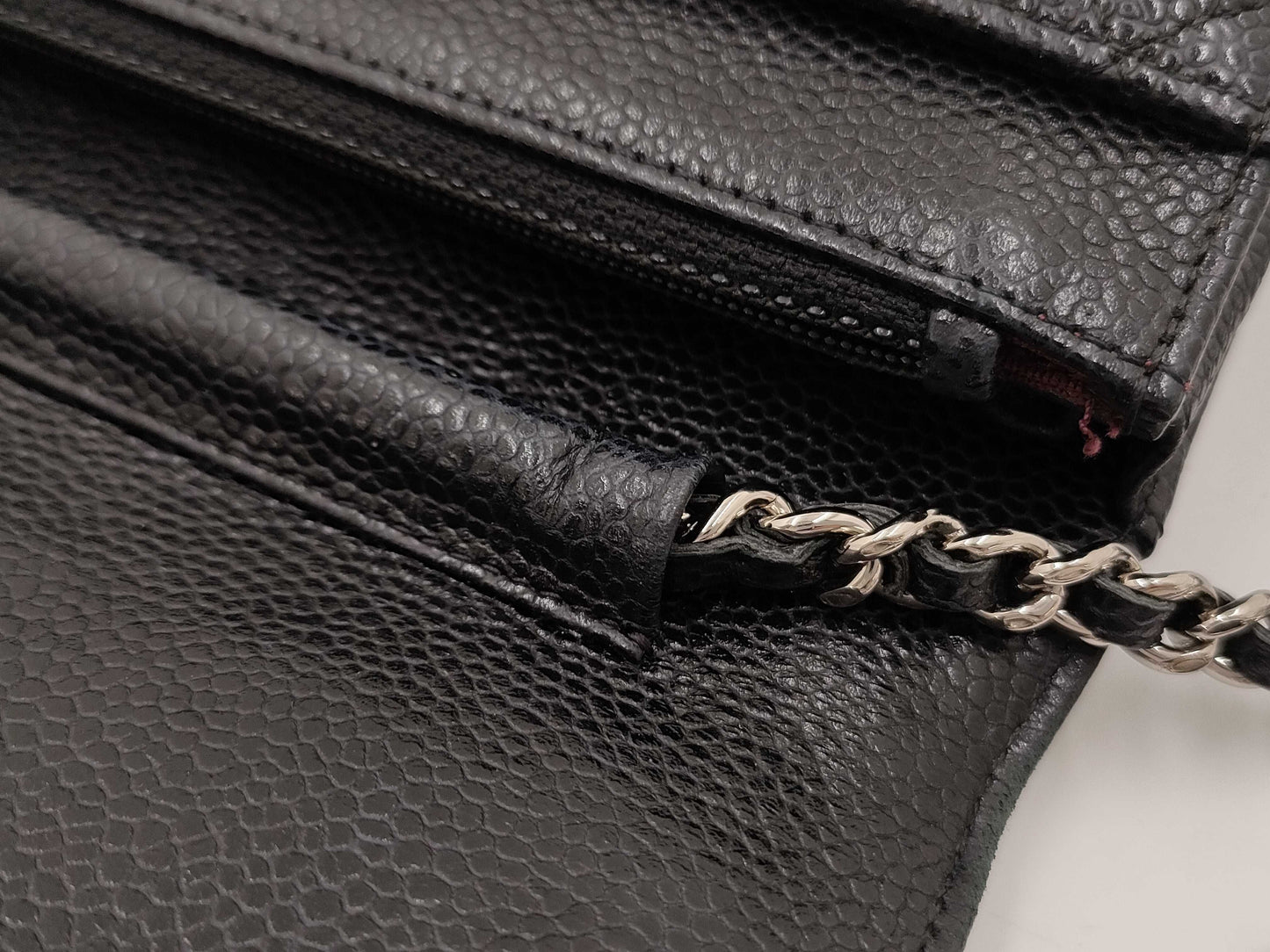 CHANEL Boy Chanel Caviar Skin Matelasse Chain Shoulder Bag No. 21